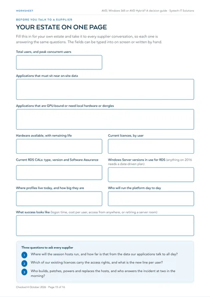 Page 15: Worksheet, fillable on screen