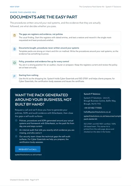 Page 9: Documents are the easy part, and the next step