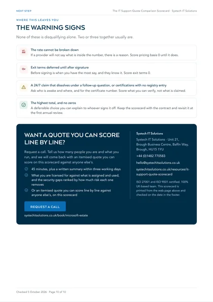 Page 10: The warning signs, and the next step