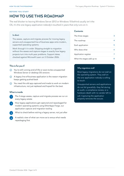Page 2: How to use this roadmap, and why migrations stall