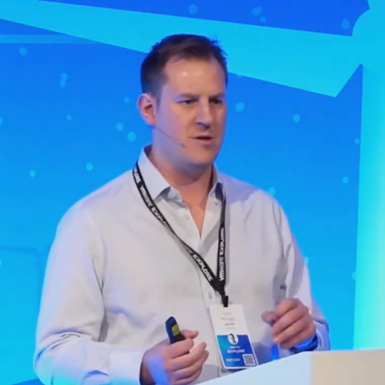 Ryan Mangan, Founder & CTO of Systech IT Solutions, speaking at VMware Explore